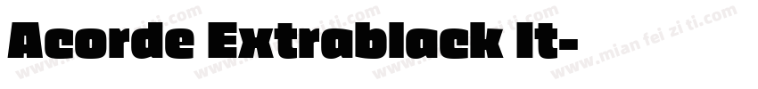 Acorde Extrablack It字体转换